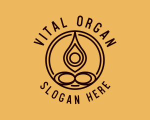 Organic Yoga Meditation logo design