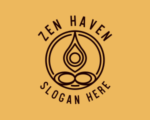 Monk - Organic Yoga Meditation logo design