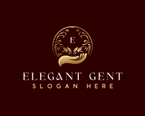 Elegant Cosmetics Hand logo design