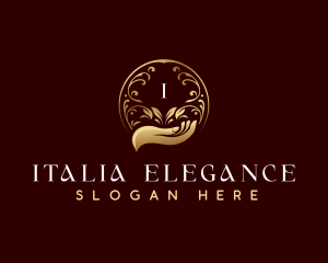 Elegant Cosmetics Hand logo design