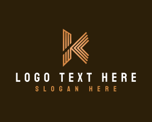 Stripe - Creative Media Letter K logo design