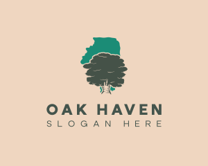 White Oak Nature Tree logo design