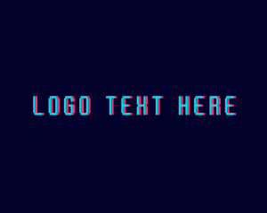 Digital Tech Glitch Logo