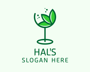 Healthy Wine Glass  Logo