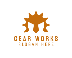 Gear Helmet Spikes logo design