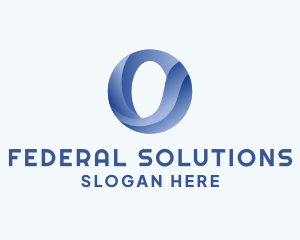 Business Wave Firm Letter O logo design