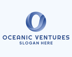 Business Wave Firm Letter O logo design