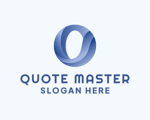 Business Wave Firm Letter O logo design