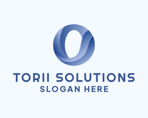 Business Wave Firm Letter O logo design