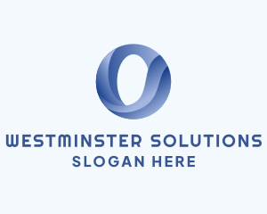 Business Wave Firm Letter O logo design