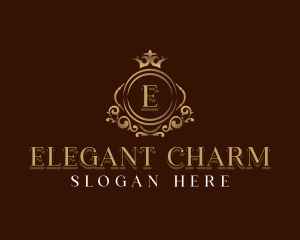 Elegant Crown Boutique logo design