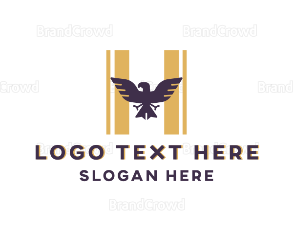 Eagle Falcon Letter H Logo