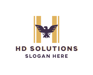 Eagle Falcon Letter H logo design