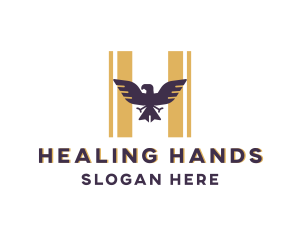 Eagle Falcon Letter H logo design