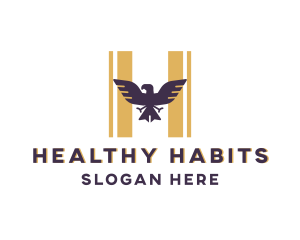 Eagle Falcon Letter H logo design