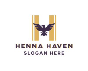 Eagle Falcon Letter H logo design