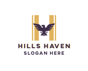 Eagle Falcon Letter H logo design