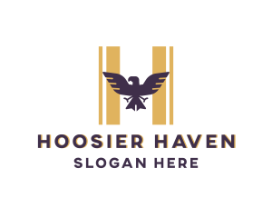 Eagle Falcon Letter H logo design