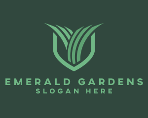 Green Grass Shield logo design