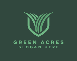 Green Grass Shield logo design