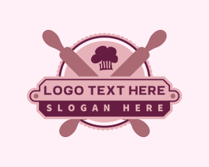 Patiserrie - Toque Bakery Rolling Pin logo design