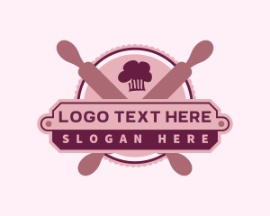 Baker - Toque Bakery Rolling Pin logo design