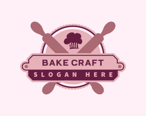 Toque Bakery Rolling Pin logo design