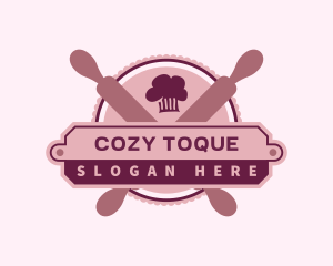 Toque Bakery Rolling Pin logo design