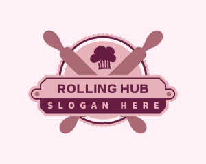 Toque Bakery Rolling Pin logo design