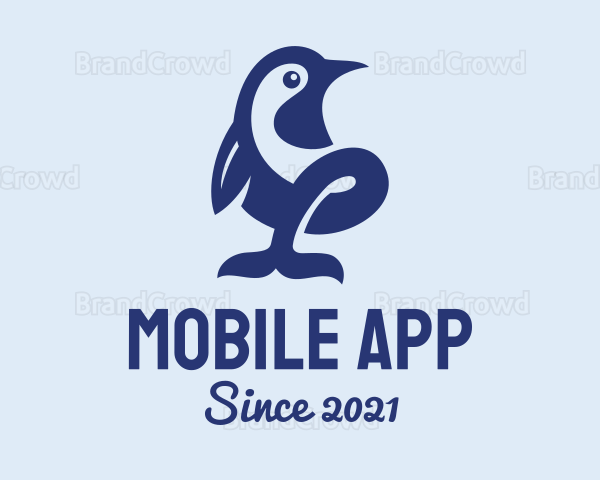 Blue Wild Penguin Logo