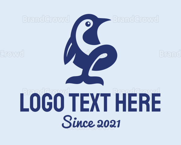 Blue Wild Penguin Logo