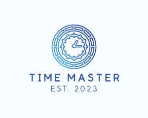 Chronometer - Cool Modern Clock logo design