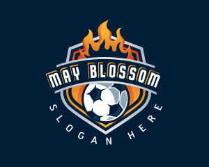 Soccer Fire Football logo design
