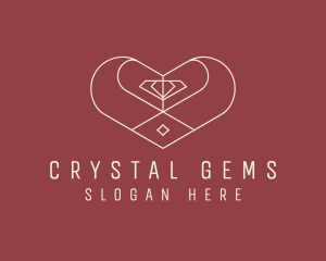 Heart Diamond Jewelry logo design