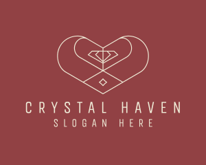 Heart Diamond Jewelry logo design