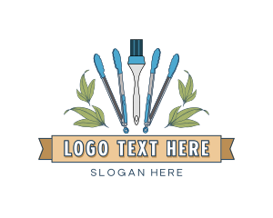 Kitchen Cooking Utensils logo design