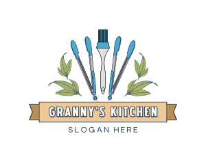 Kitchen Cooking Utensils logo design