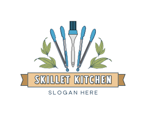 Kitchen Cooking Utensils logo design