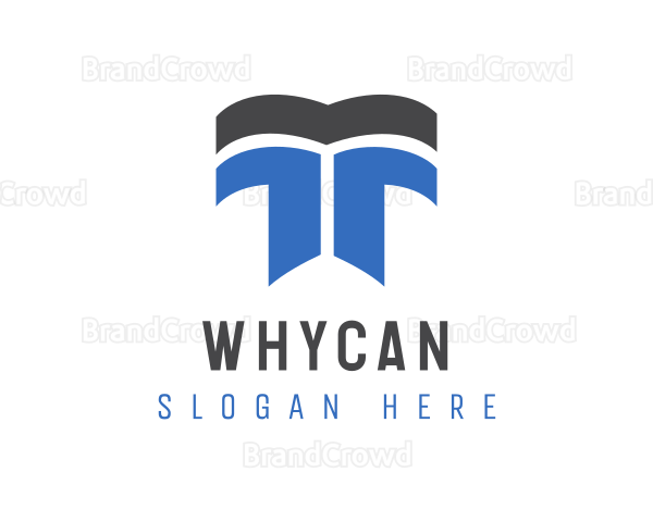 Column Lintel Beam Letter T Logo