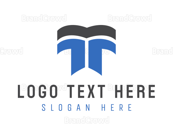 Column Lintel Beam Letter T Logo