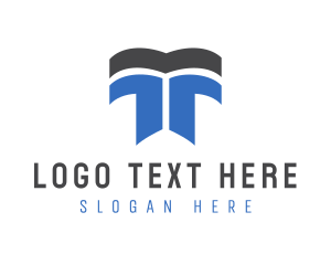 College - Column Lintel Beam Letter T logo design