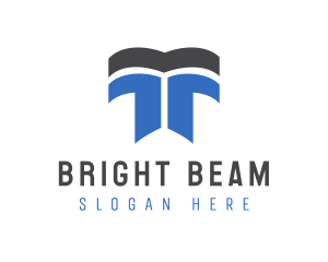 Beam - Column Lintel Beam Letter T logo design