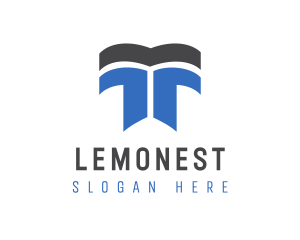 Transport - Column Lintel Beam Letter T logo design