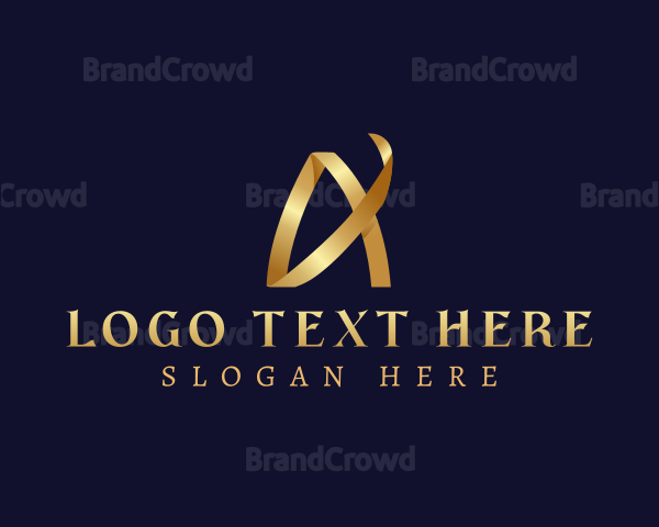 Premium Ribbon Letter A Logo