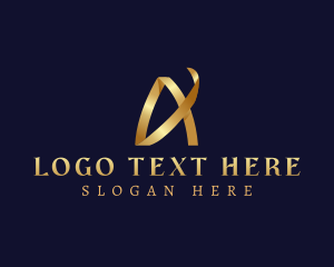 Accounting - Premium Ribbon Letter A logo design