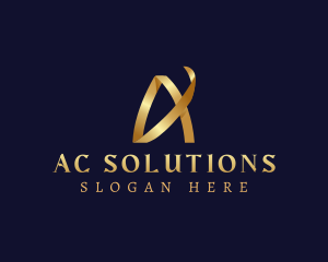 Premium Ribbon Letter A logo design