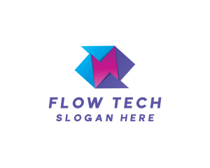 Origami Tech App logo design