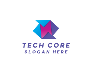 Origami Tech App logo design