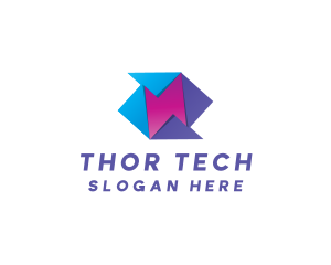 Origami Tech App logo design