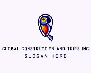 Veterinarian - Tropical Parrot Wildlife logo design